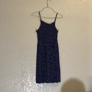 Navy blue, halter top summer dress